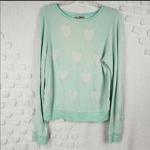 Wildfox Mint Heart Sweatshirt